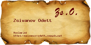 Zsivanov Odett névjegykártya